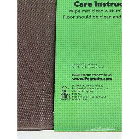 Peanuts Snoopy Woodstock In Puffy Coat Anti Fatigue Kitchen Mat 18 X 30” Red NEW - Picture 10 of 10